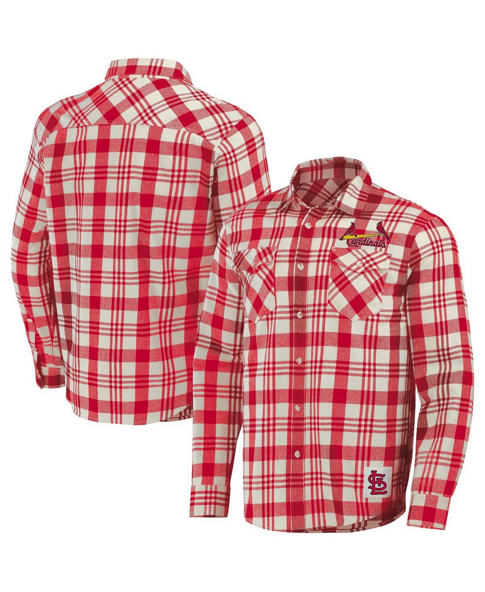 Мужская фланелевая рубашка в клетку Fanatics Darius Rucker Collection St. Louis Cardinals, красная
