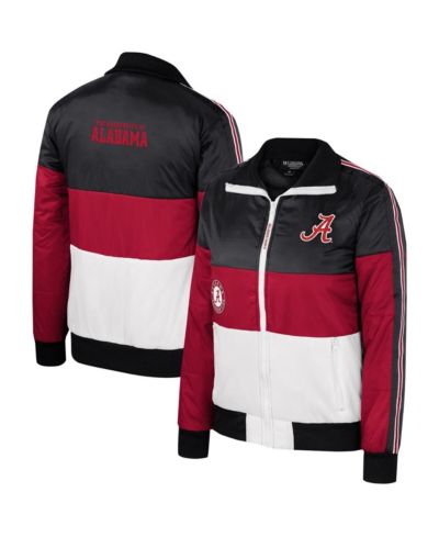 Women's The Wild Collective Crimson Alabama Crimson Tide Color-Block Puffer Full-Zip Jacket