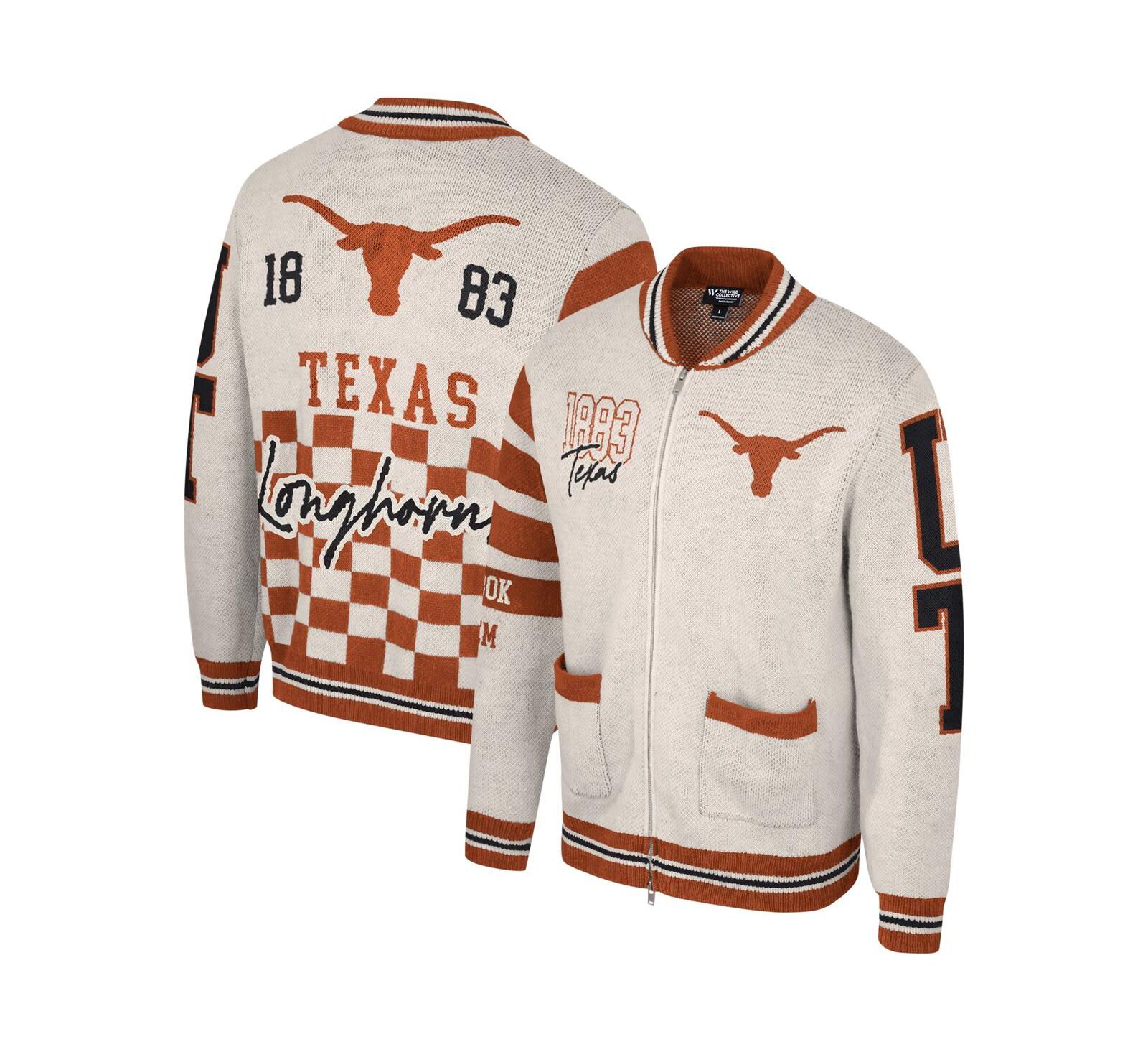 Унисекс свитер The Wild Collective Texas Longhorns Jacquard, кремовый