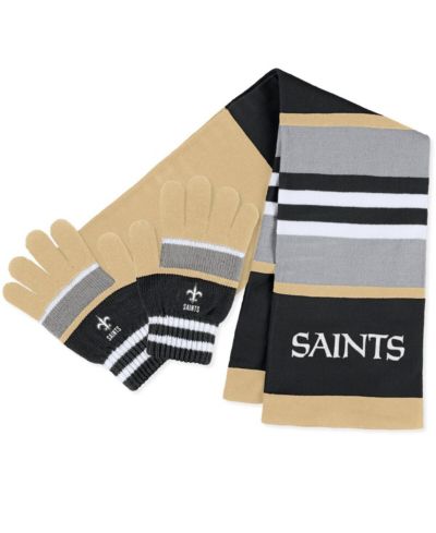 Набор перчаток и шарфа WEAR by Erin Andrews New Orleans Saints Stripe для женщин