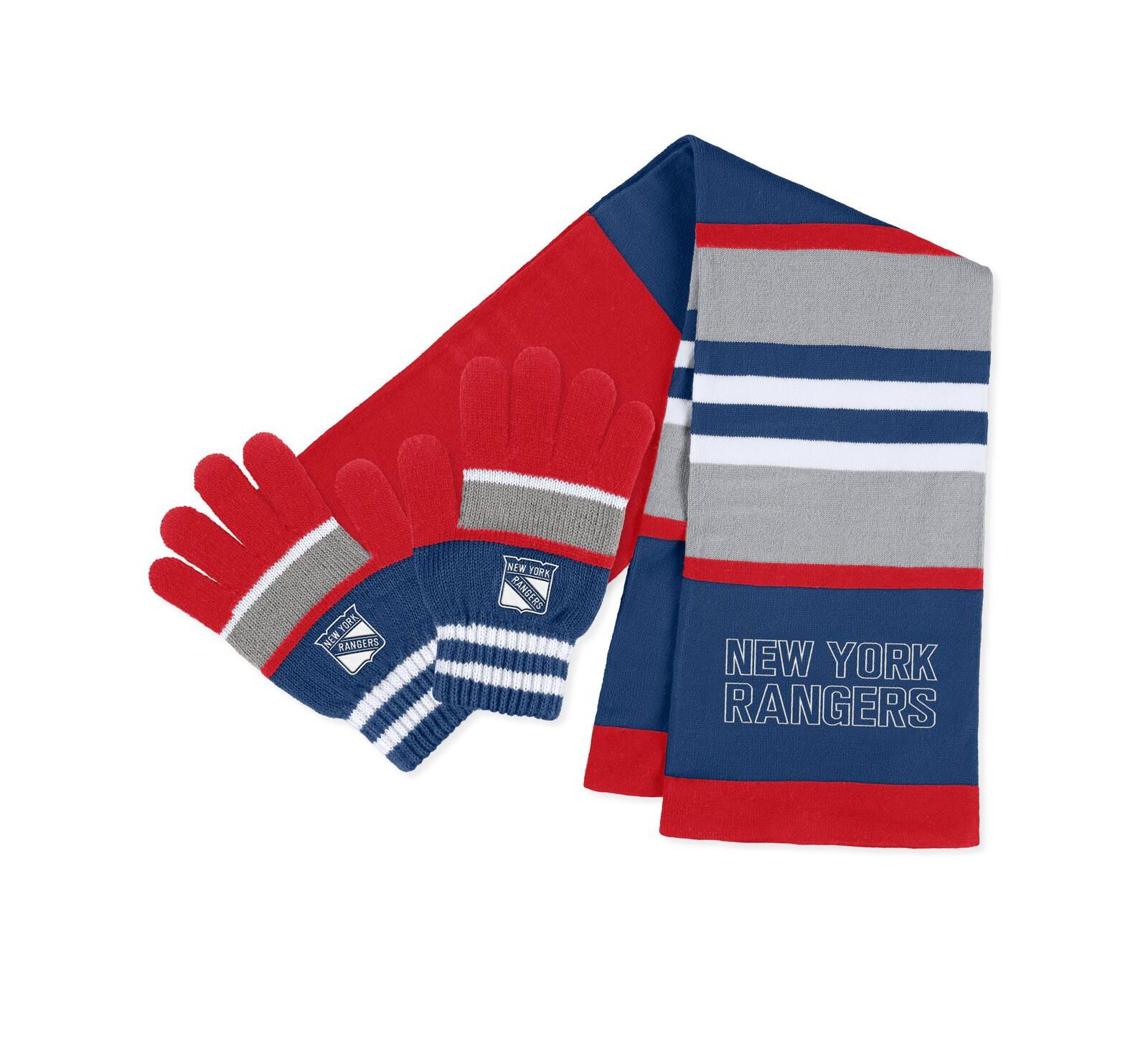 Женский комплект перчатка и шарф WEAR by Erin Andrews New York Rangers Stripe