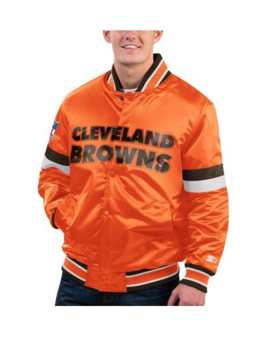 Мужская varsity-куртка Starter, оранжевая, с логотипом Cleveland Brown