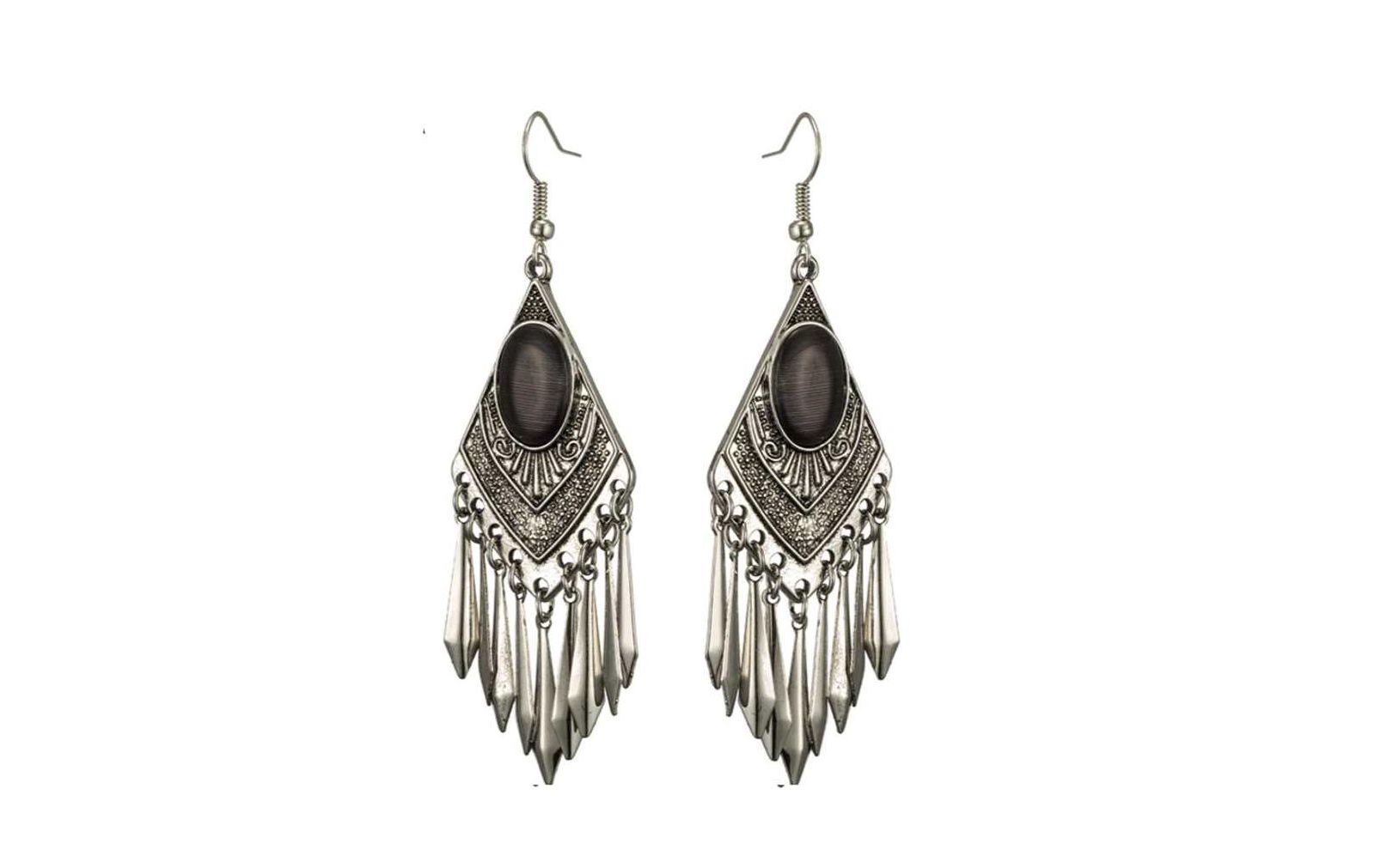 Женские серьги Dloria Black Cat's Eye Stone Boho Dangle