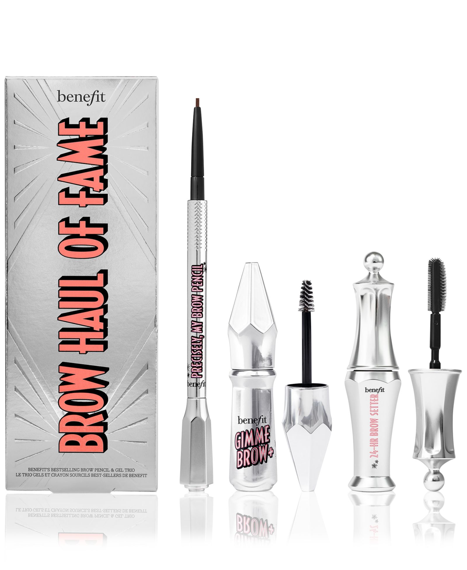 Набор карандашей для бровей и геля Benefit Cosmetics Brow Haul of Fame, 3-Pc.