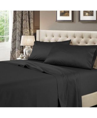 Egyptian Linens 600 Thread Count Solid Cotton 4 Piece Sheets Set, Queen