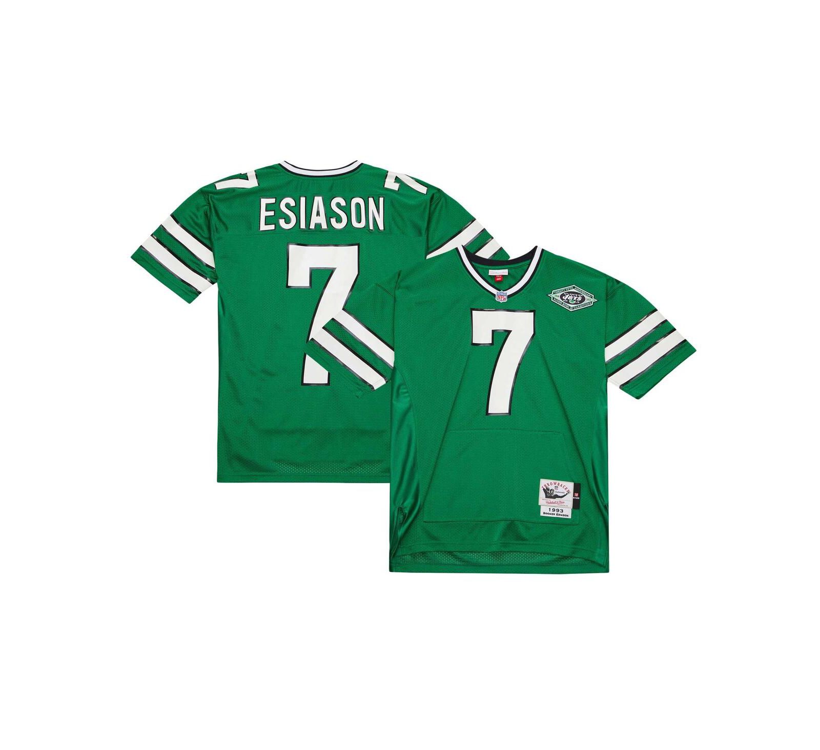 Джерси Mitchell & Ness Men's Boomer Esiason Green New York Jets 2004 Authentic Throwback Retired Player