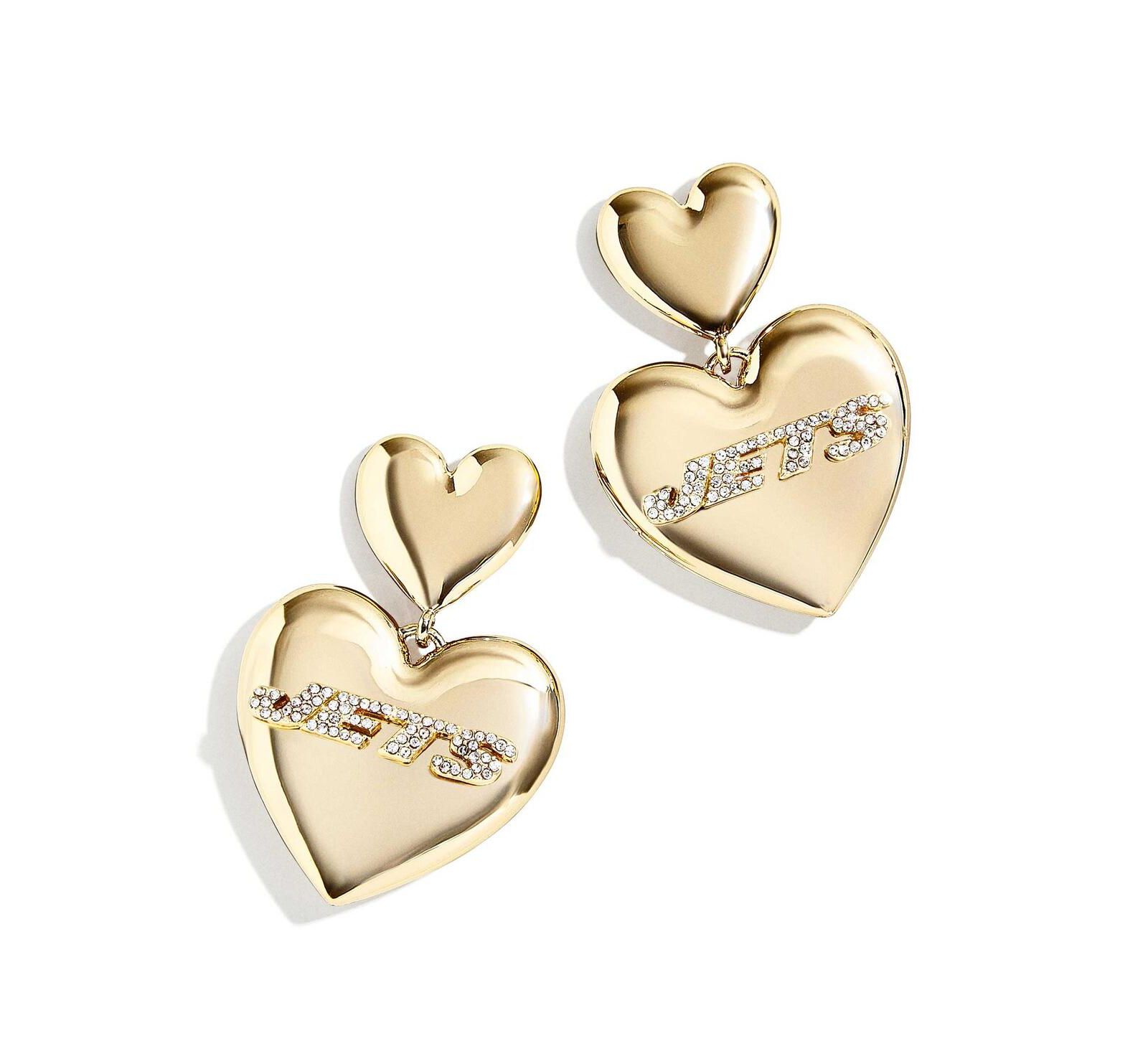WEAR by Erin Andrews x Baublebar Женские золотистые серьги-подвески New York Jets Heart Statement