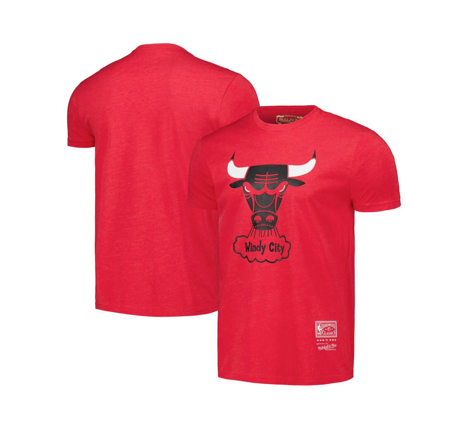 Мужская и женская футболка Mitchell & Ness Red Chicago Bulls Hardwood Classics MVP