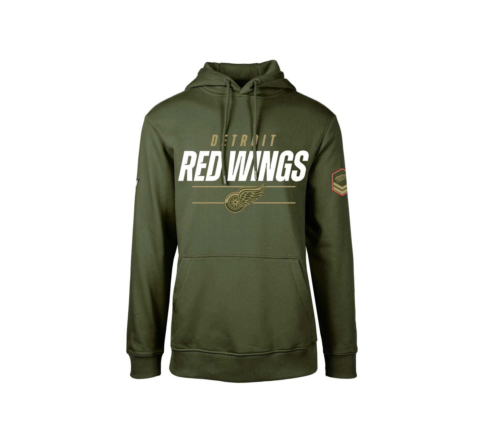 Мужское худи LevelWear Olive Detroit Red Wings Podium Fleece Pullover