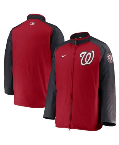 Мужская куртка Nike Red, Navy Washington Nationals Authentic Collection Dugout Full-Zip