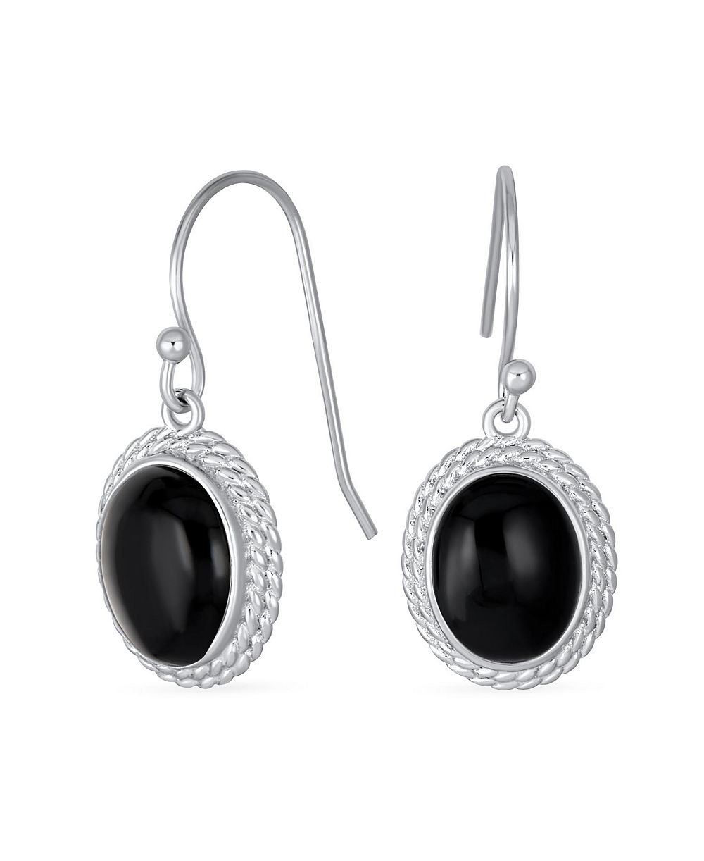 Bling Jewelry серьги-подвески из стерлингового серебра в западном стиле с натуральными камнями и краем Milgrain