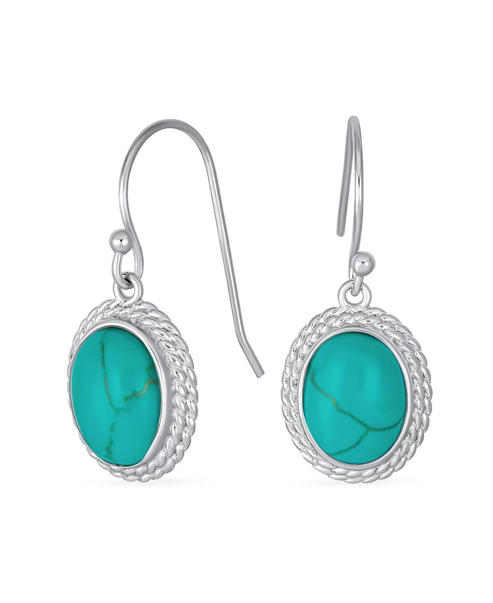 Bling Jewelry Milgrain Cable Edge Oval Black Onyx Drop Earrings Sterling Silver Fish Hook