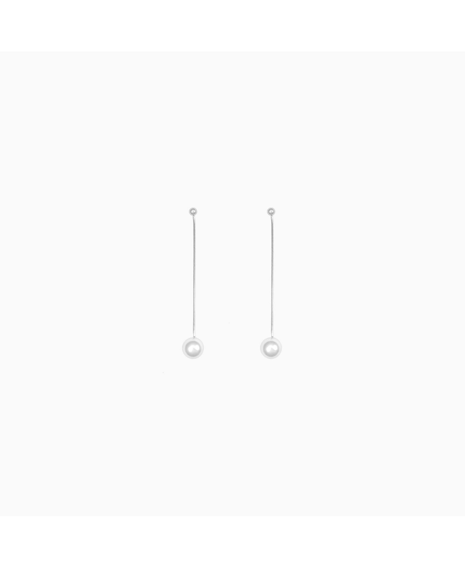 14k Gold Plated Dangled Pearl Earrings Trendy Statement Piece