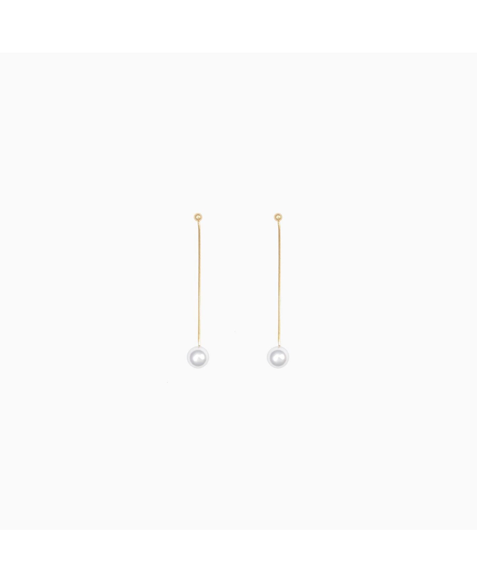 Серьги с жемчугом с напылением 14k Gold