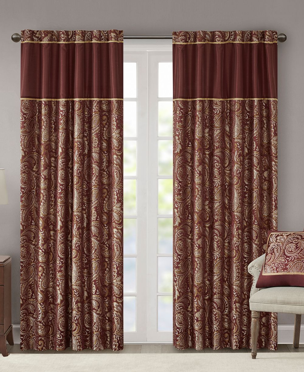 Шторы Madison Park Aubrey Jacquard Room Darkening, 2 панели по 95 дюймов