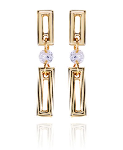 Серьги-подвески Vince Camuto Gold-Tone Clear Glass Stone