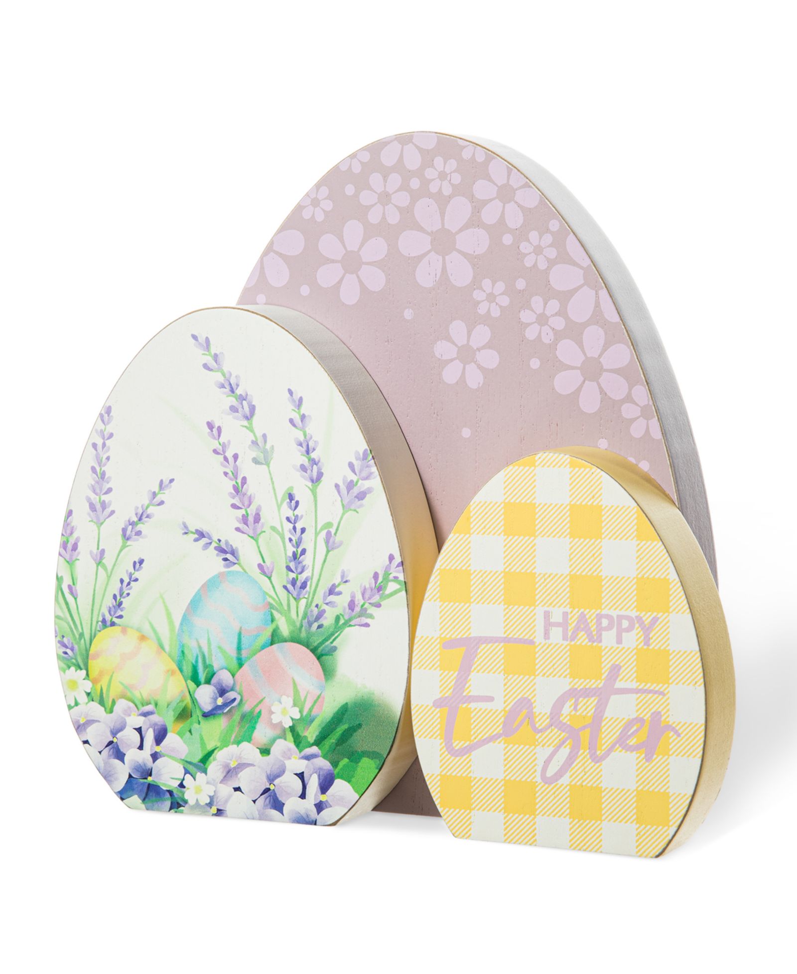 Декор для стола Glitzhome 7.75" H Easter Wooden Eggs