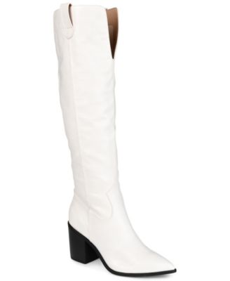 Женские высокие сапоги Journee Collection Women's Therese Extra Wide Calf Block Heel Knee High Dress Boots