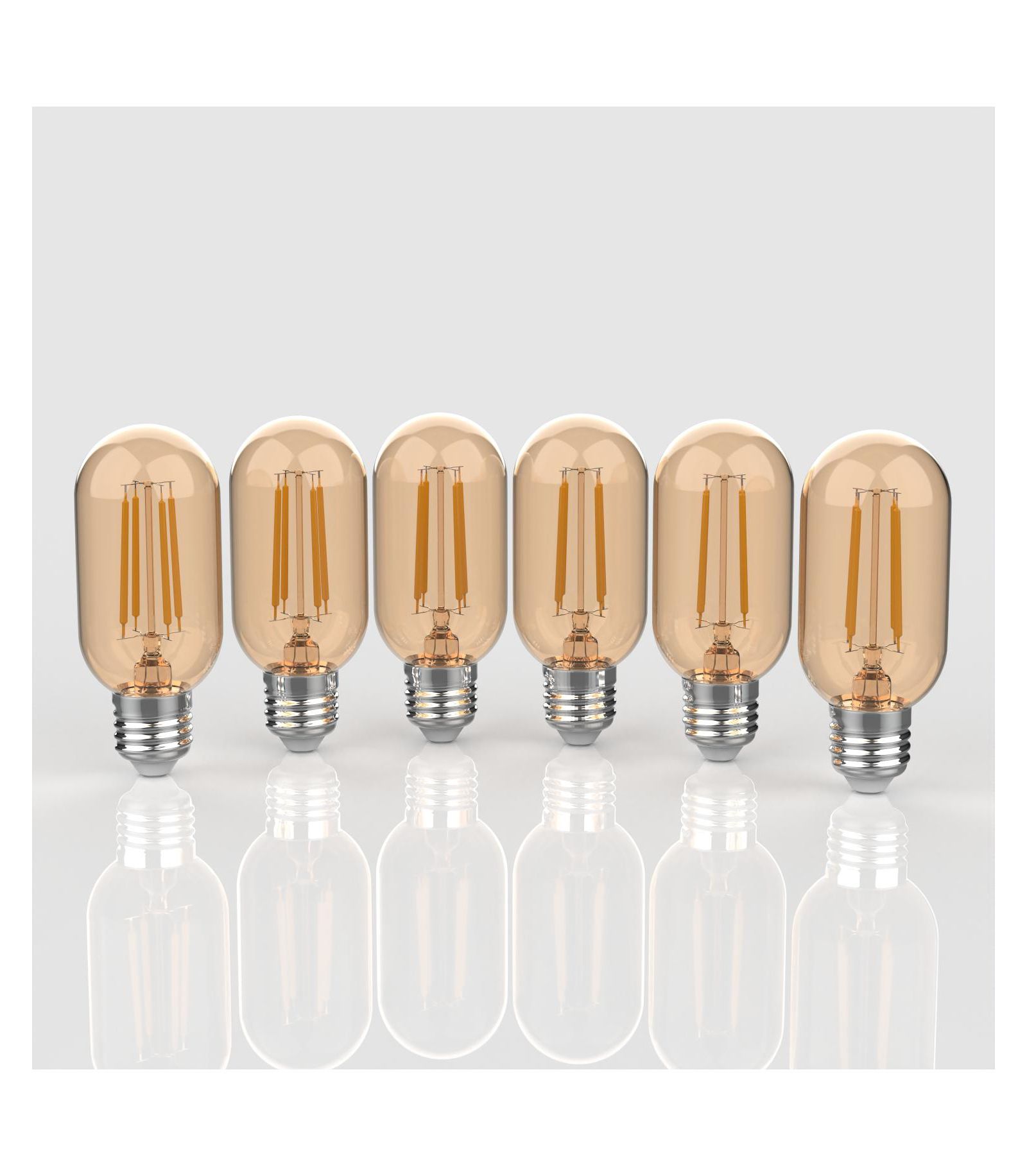Промышленные светодиодные лампы Edison T45 4W, E26, набор 6 шт.