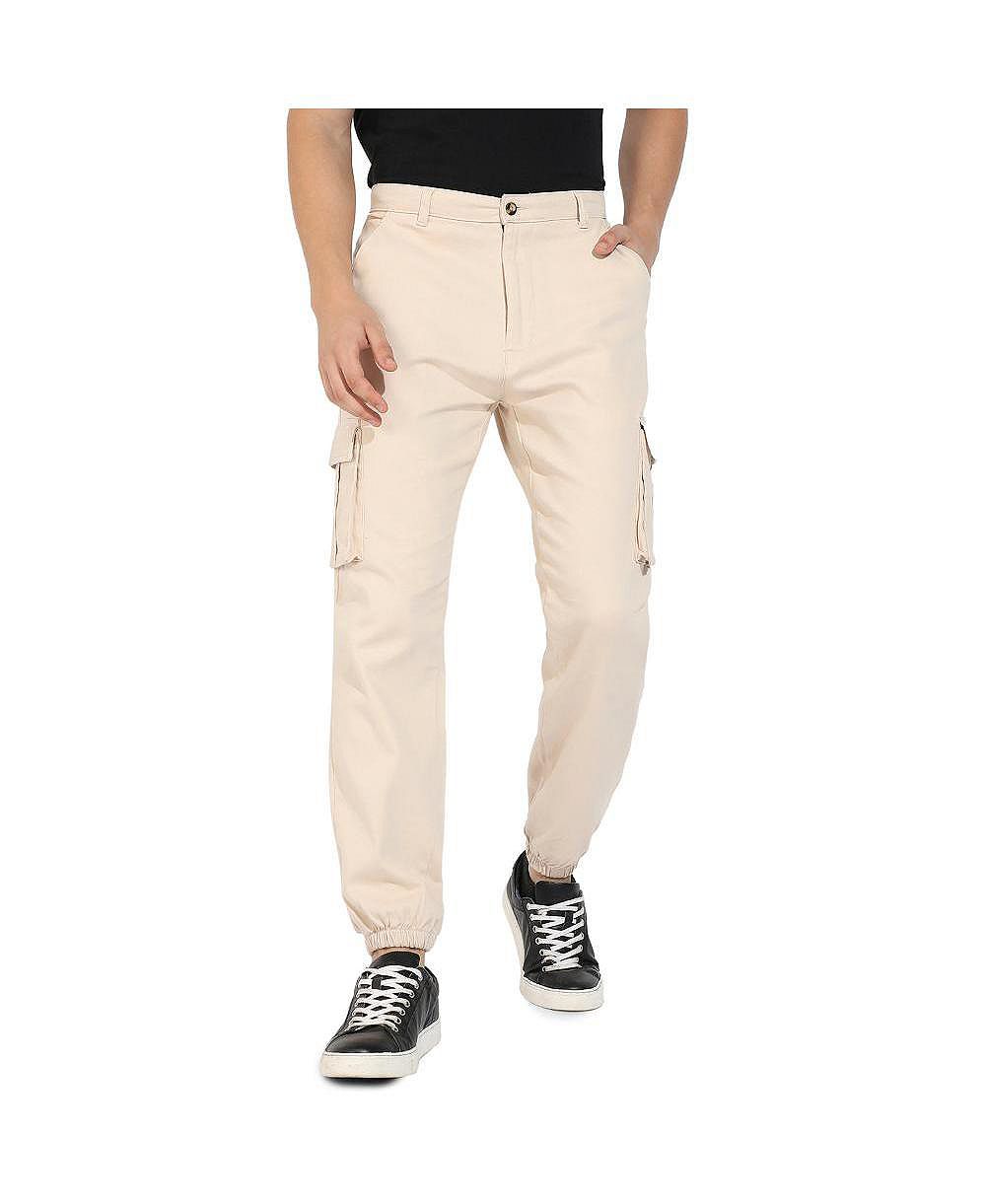 Мужские брюки Campus Sutra Beige с манжетами Cargo