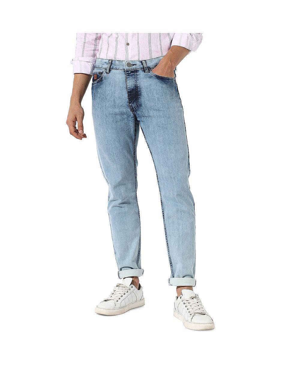 Campus Sutra Men's Light-Wash Skinny Fit Denim Jeans