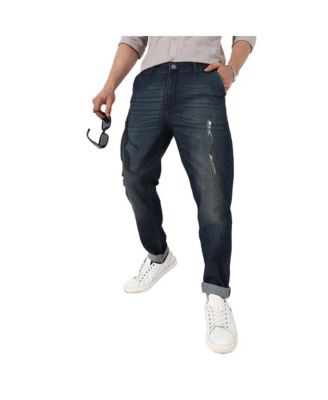 Мужские джинсы Campus Sutra темного цвета, крой Carrot Fit