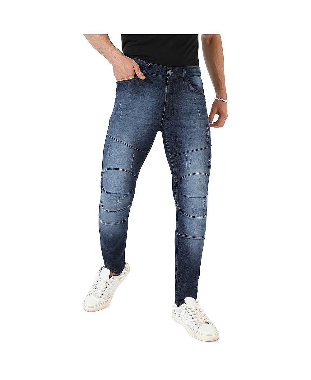 Campus Sutra Men's Navy Blue Dark-Wash Denim Jeans