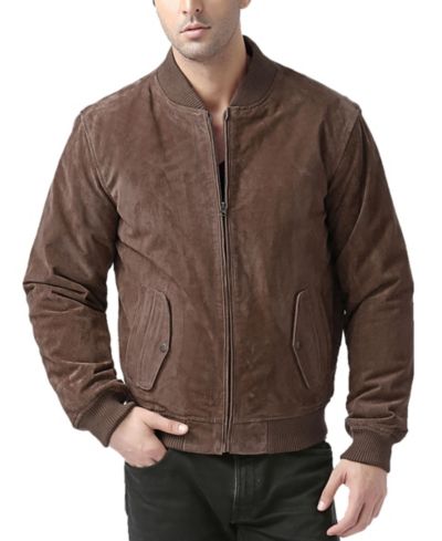 BGSD Men Urban Leather Bomber Jacket