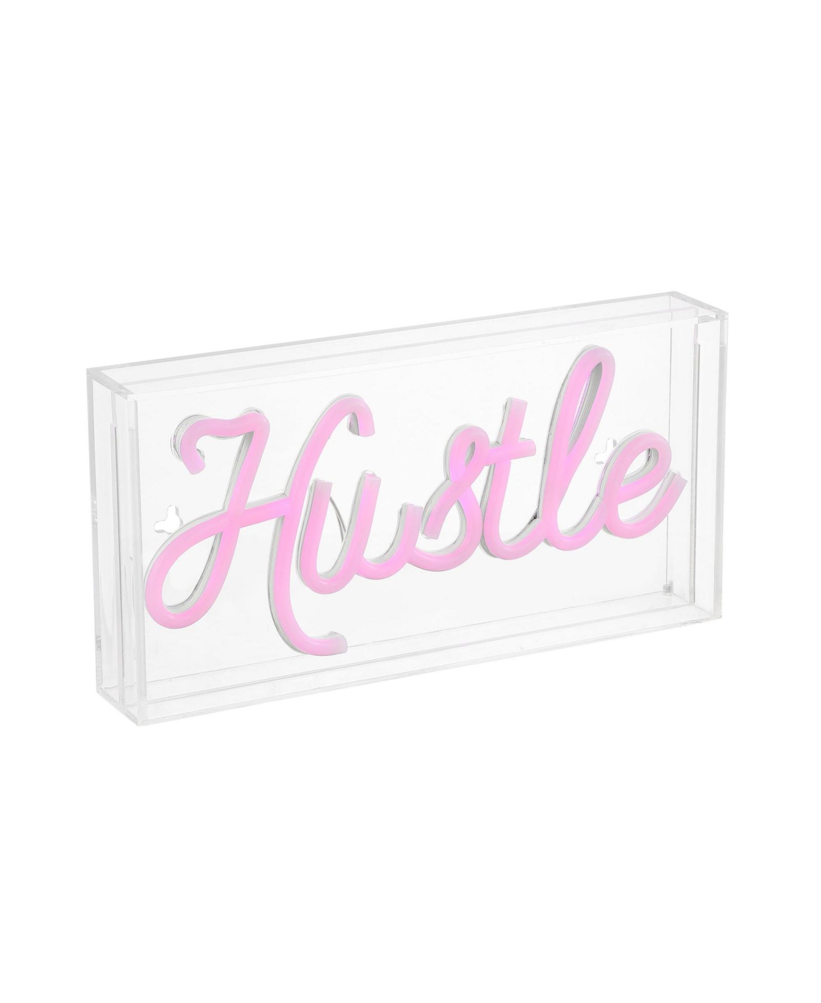 Jonathan Y Hustle Contemporary Glam Acrylic Box USB Operated LED Neon Light