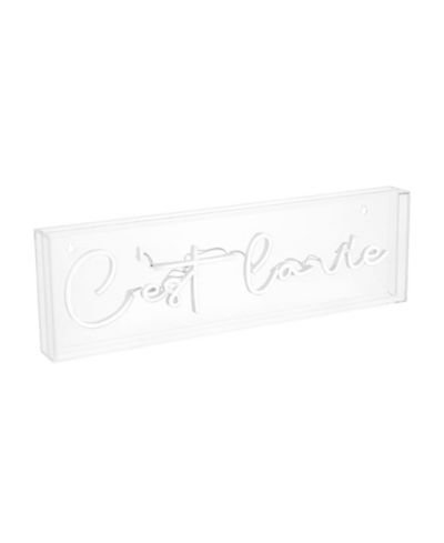 Jonathan Y Cest La Vie Contemporary Glam Acrylic Box USB Operated LED Neon Light