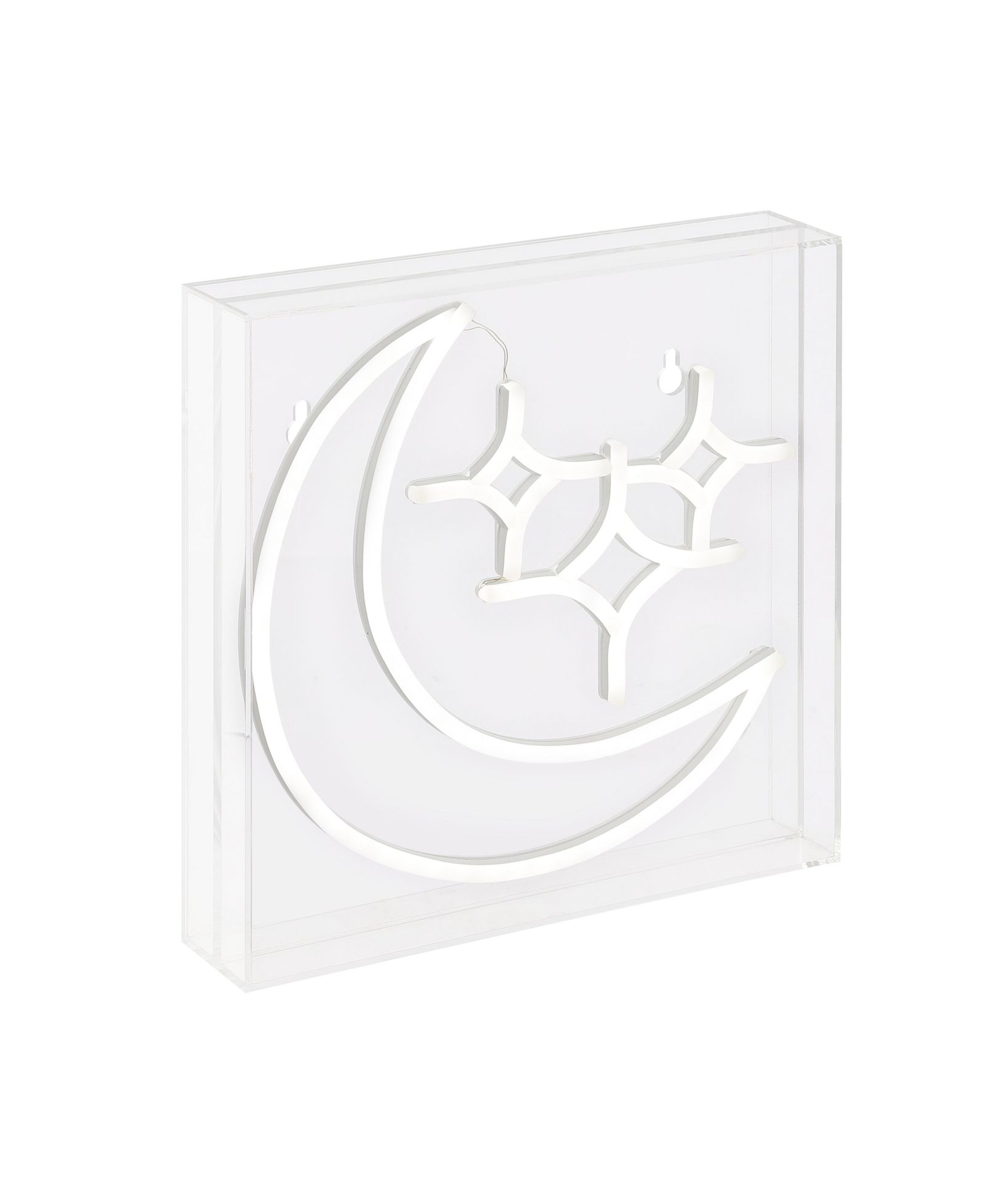Jonathan Y современный акриловый настенный светильник LED в форме полумесяца, USB, Starry Crescent Square Glam