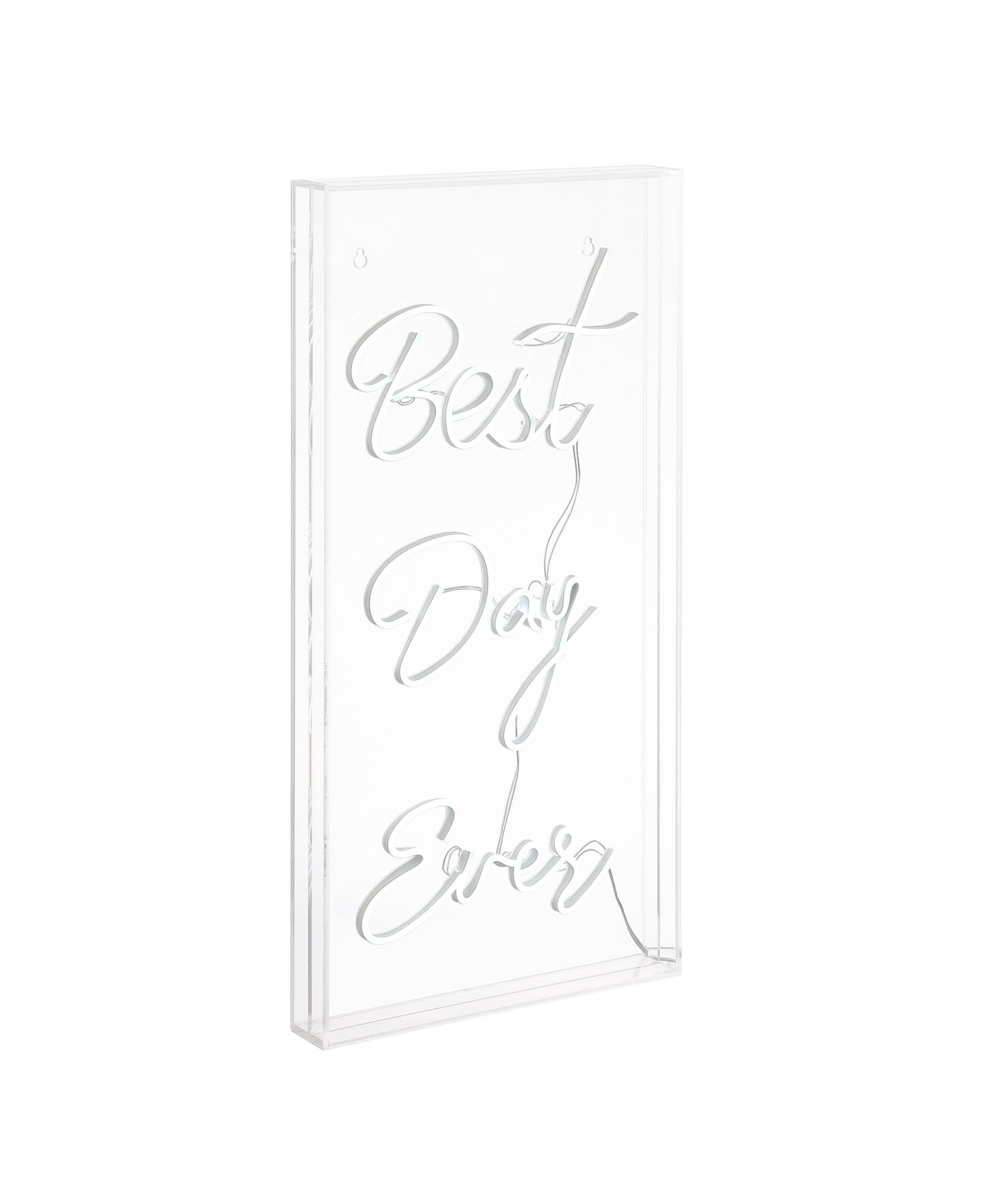 Jonathan Y Best Day Ever USB LED Neon Light in Contemporary Glam Acrylic Box