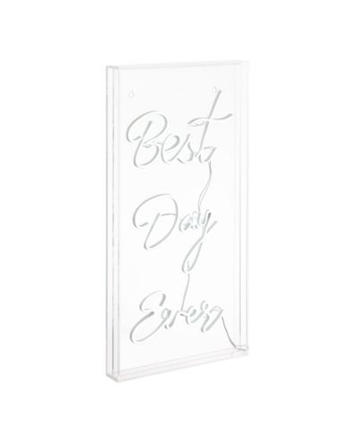 Неоновая лампа Jonathan Y Best Day Ever в акриловой коробке с USB и LED