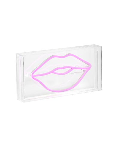 Jonathan Y Lips Contemporary Glam Acrylic Box USB Operated LED Neon Light