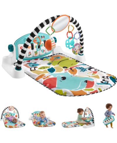 Игровой коврик Fisher Price Glow and Grow Kick Play Piano Gym с музыкальной игрушкой
