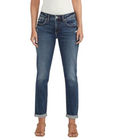 Женские джинсы Silver Jeans Co. Boyfriend Mid Rise Slim Leg