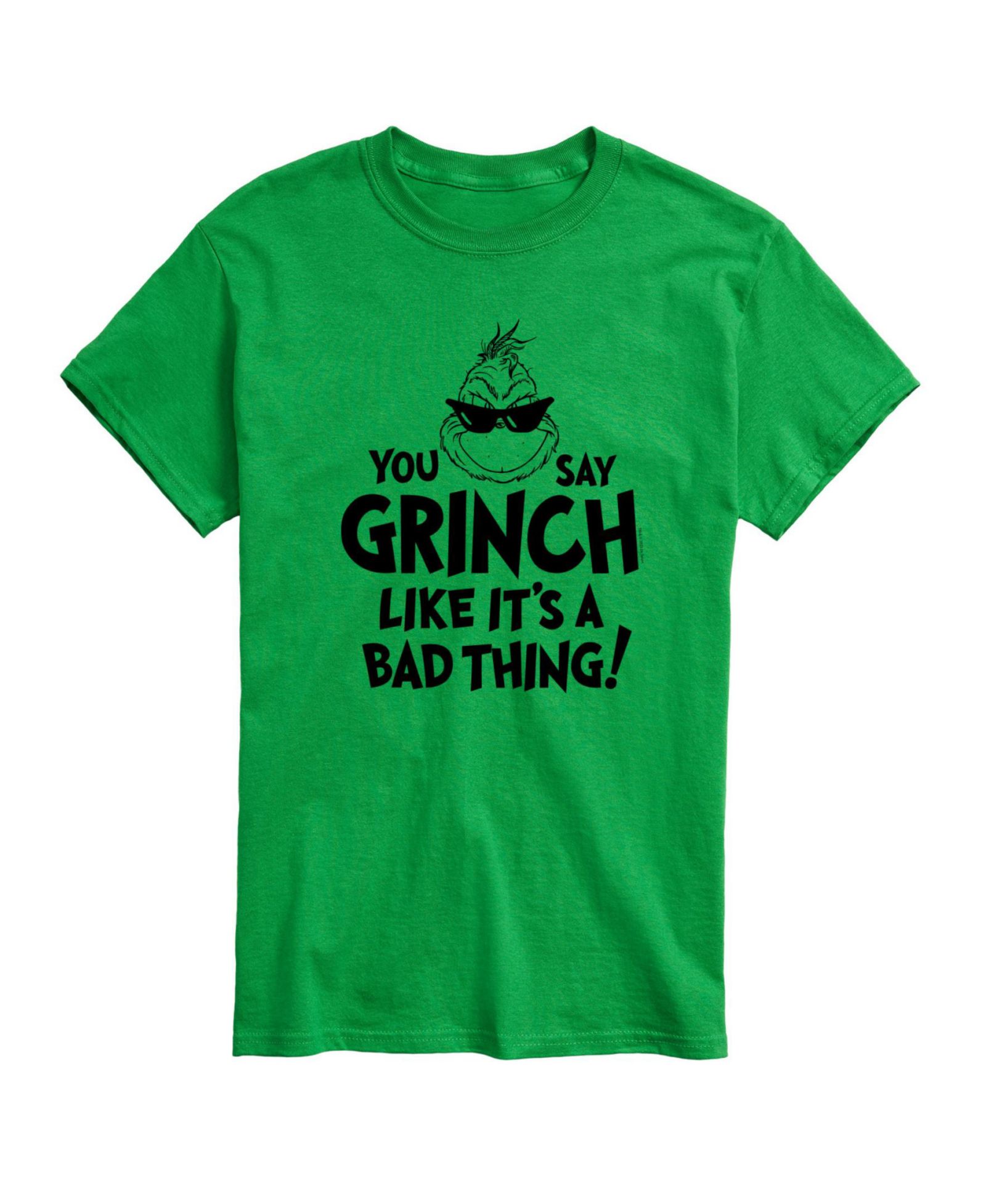 AIRWAVES Men's The Grinch Like It's A Bad Thing Short Sleeve Tee
