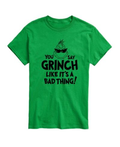 AIRWAVES Men's The Grinch Like It's A Bad Thing Short Sleeve Tee
