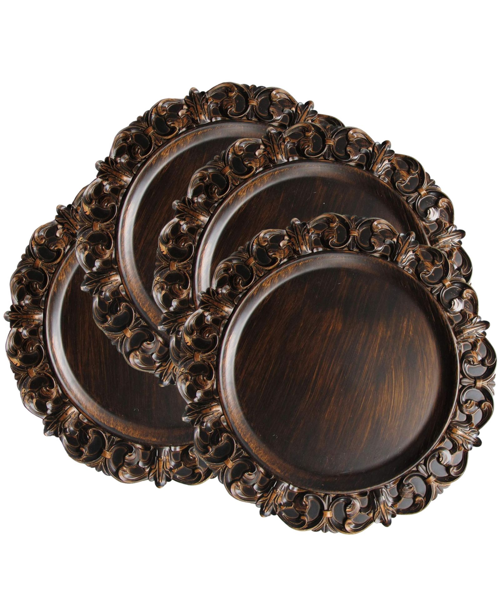 Набор сервировочных тарелок American Atelier Avenir Embossed, 4 шт.