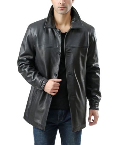 BGSD Men Samuel Leather Car Coat - Tall