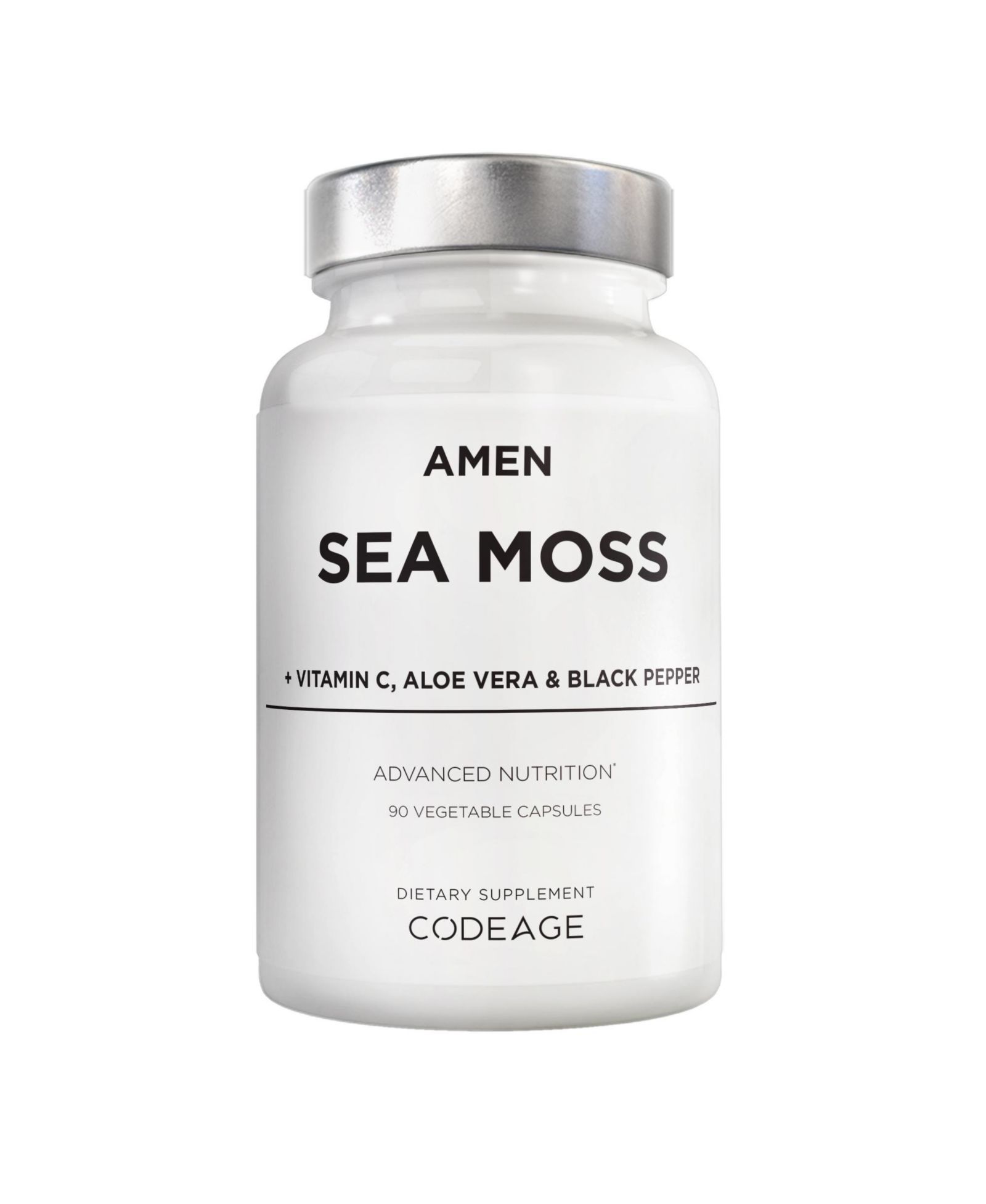 Биодобавка Amen Sea Moss - 1000mg Organic Irish Sea Moss, Bladderwrack, Burdock, витамины и минералы, 90 капсул