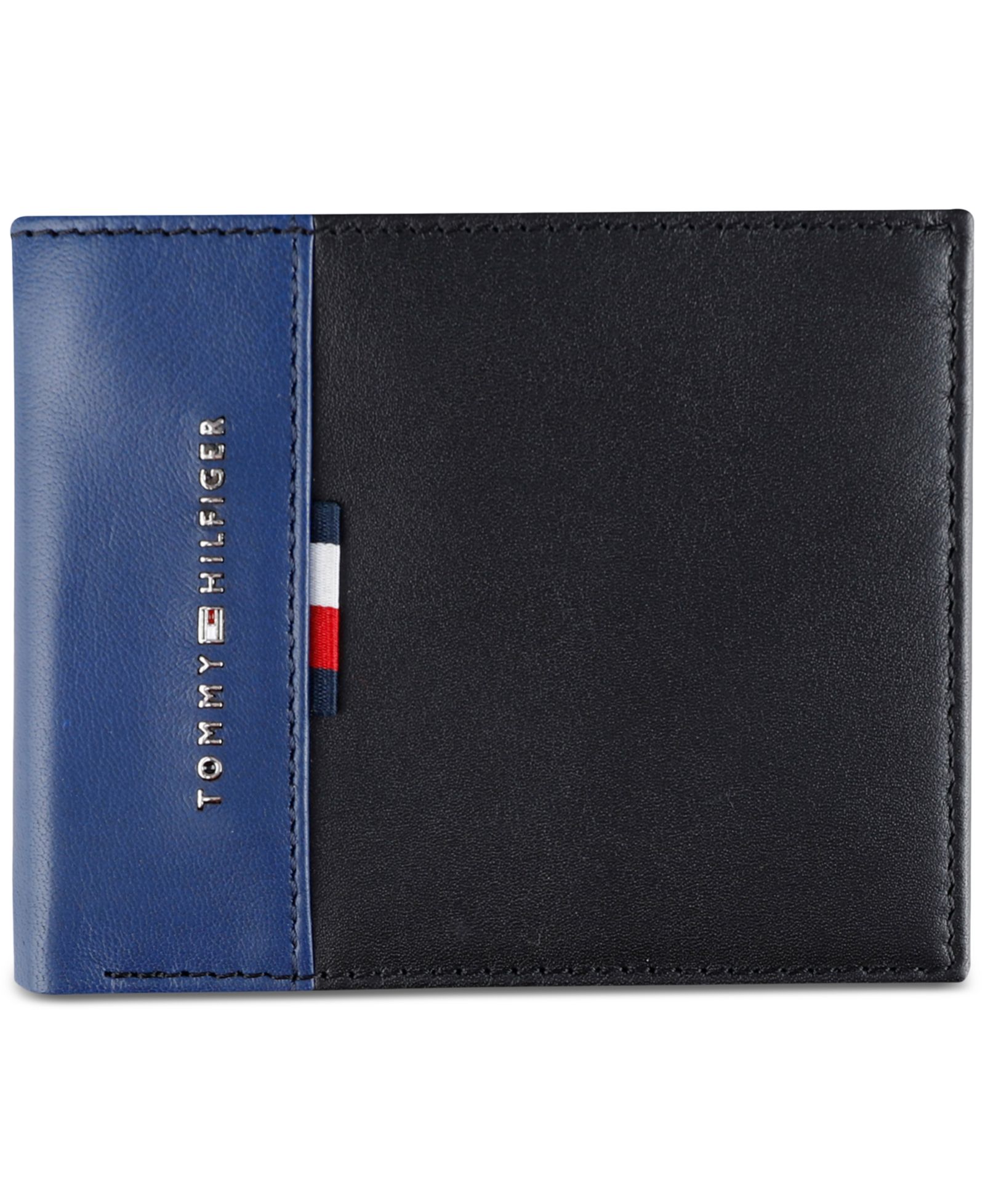Tommy Hilfiger Men's RFID Pop Color Leather Bifold Wallet
