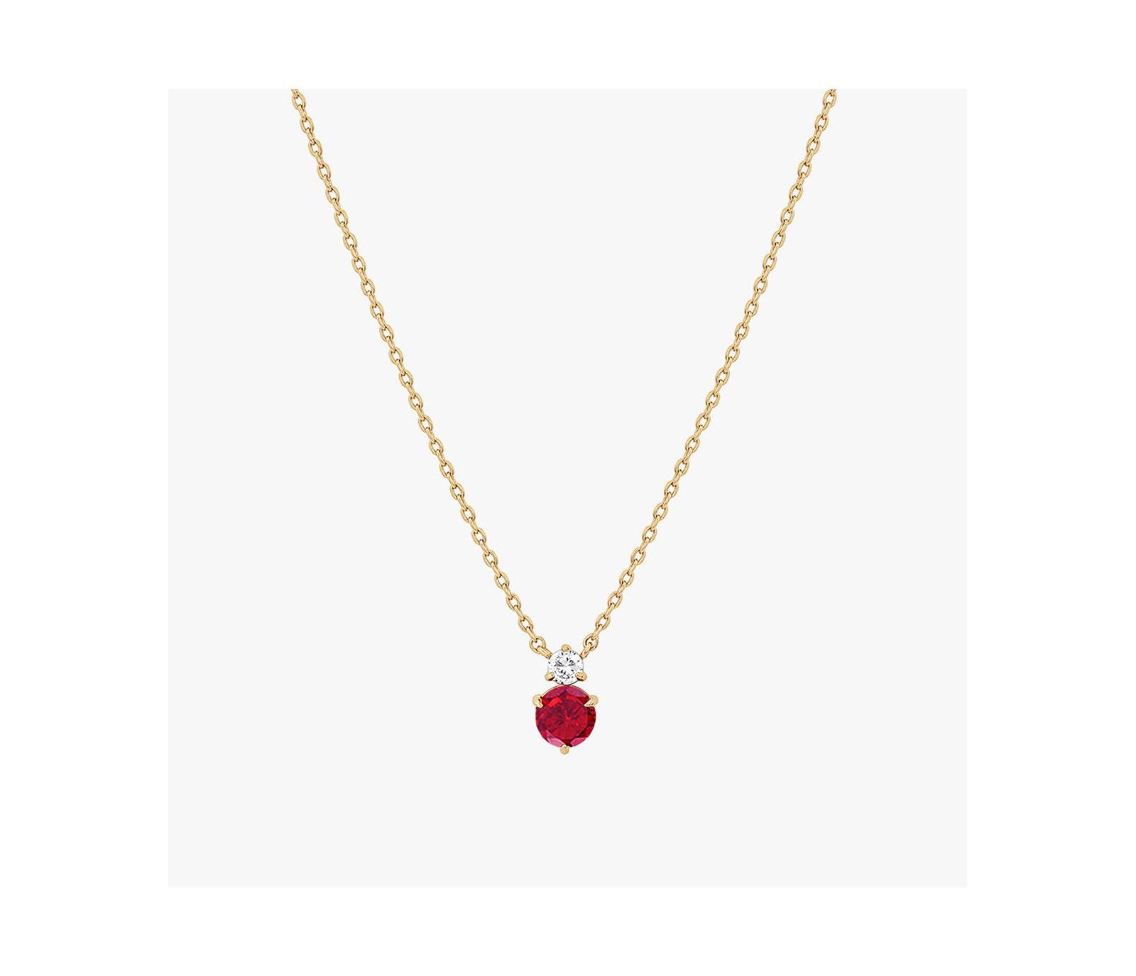 14k Gold Plated Deux Birthstone Necklace Personalized Trendy Gift Idea
