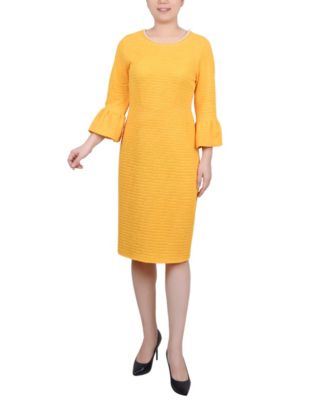 NY Collection Petite Платье с имитацией жемчуга, 3/4 рукав