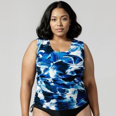 Женский топик-танкини Calypsa Plus Size Closed Back UPF 50+ Maya Swim Top