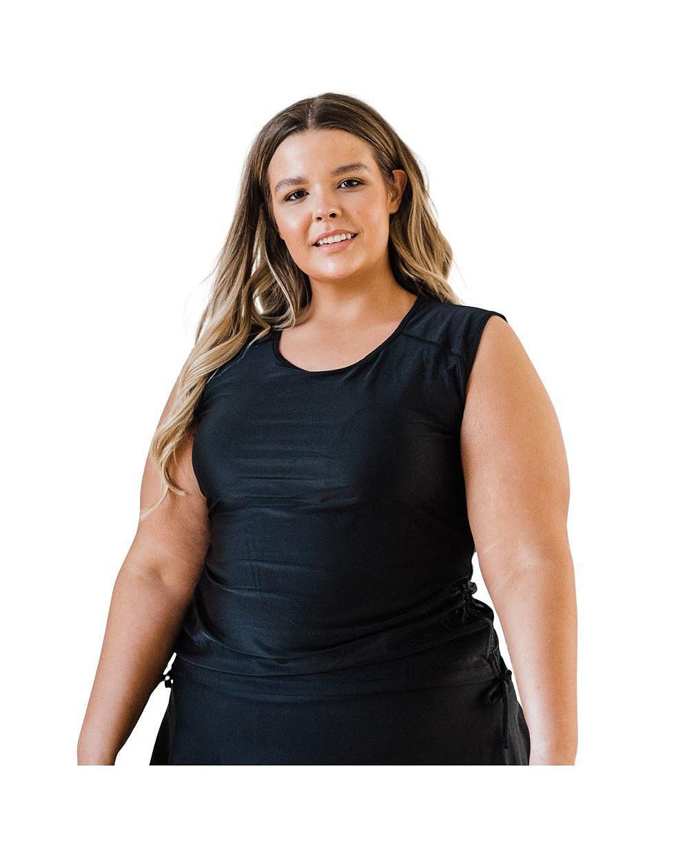 Женский топик-танкини Calypsa Plus Size Closed Back UPF 50+ Maya Swim Top