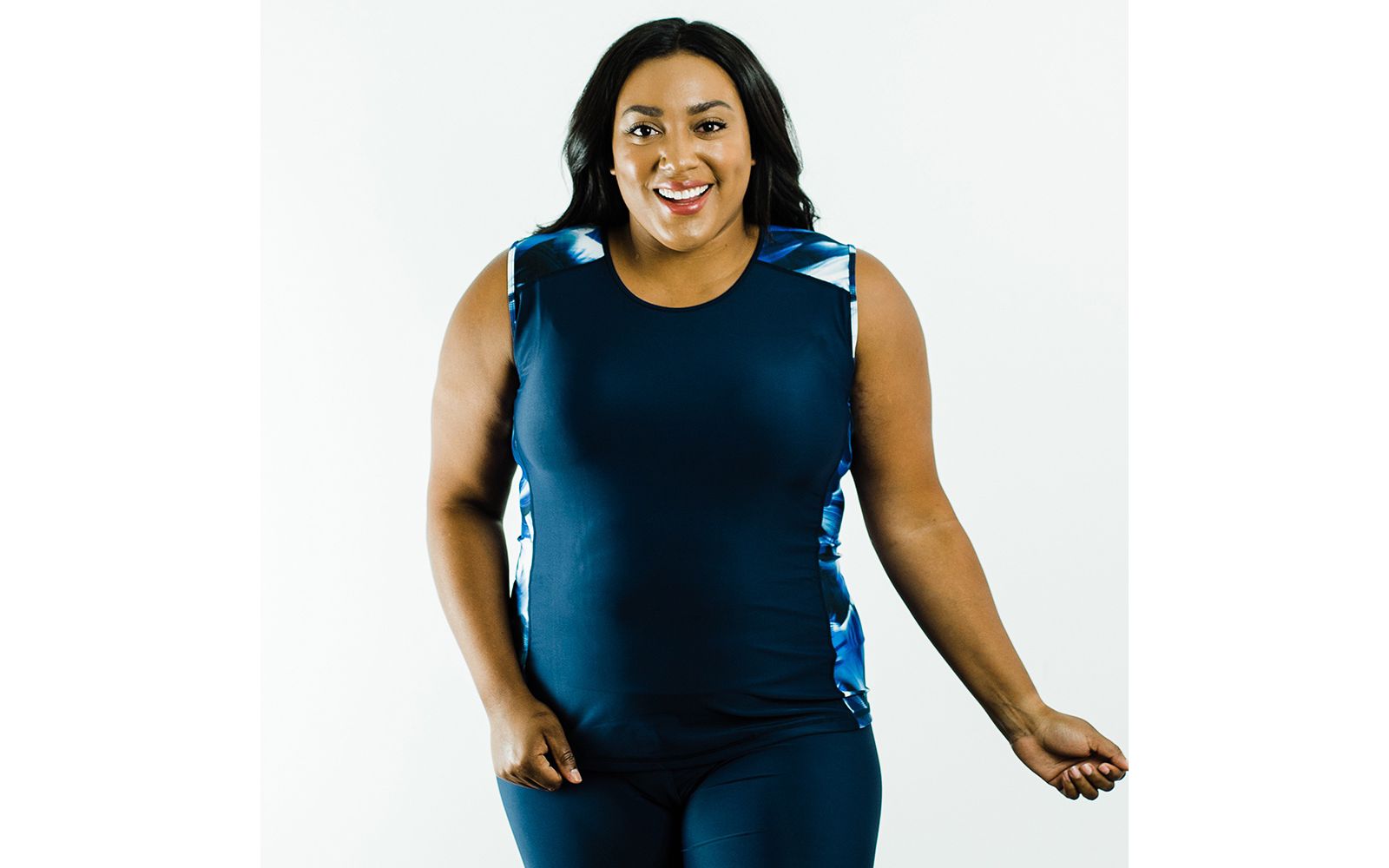 Calypsa танкини Plus Size Loose Fit Maya Swim Top