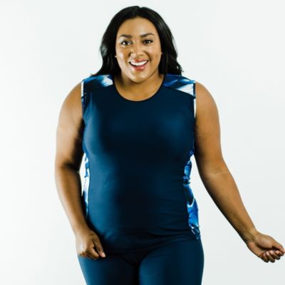 Calypsa танкини Plus Size Loose Fit Maya Swim Top