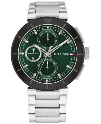 Мужские часы Tommy Hilfiger Multifunction Silver-Tone Stainless Steel 44mm