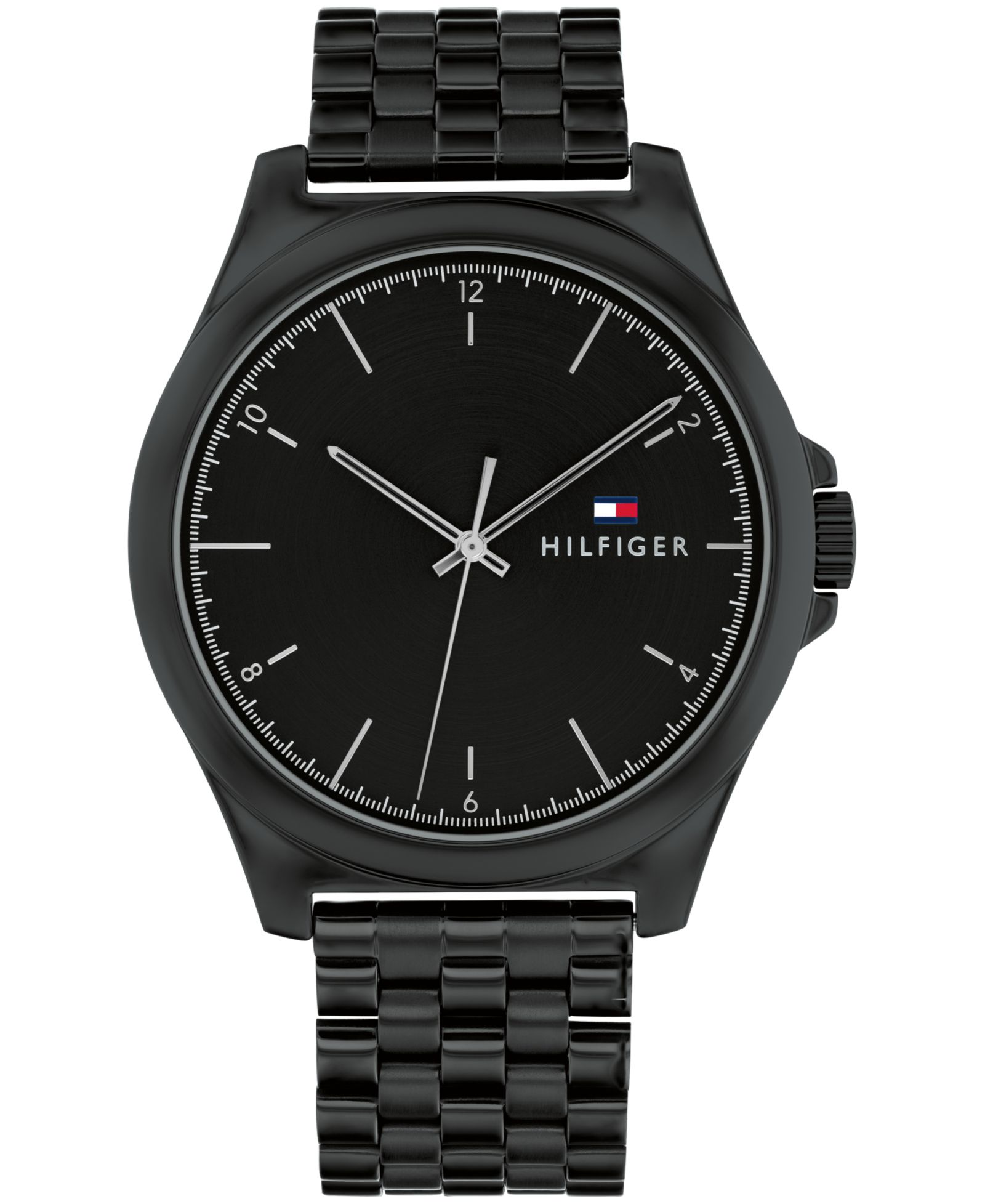 Tommy Hilfiger Мужские часы Quartz Black Stainless Steel Watch 42mm